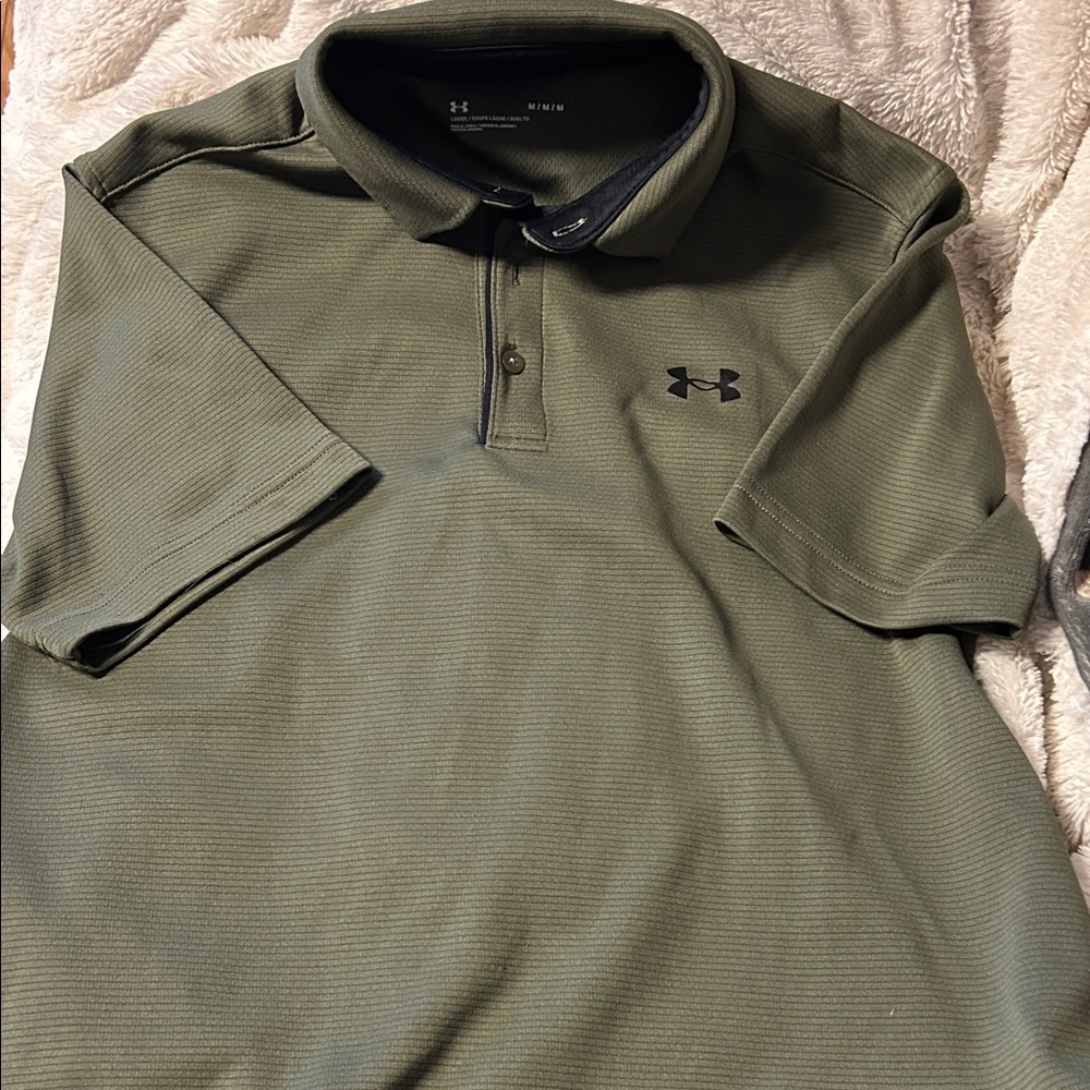 Under Armour Olive Green Polo Shirt